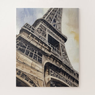 Vintager Stil Nah-up Eiffelturm Paris Reisen Puzzle