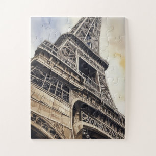 Vintager Stil Nah-up Eiffelturm Paris Reisen Puzzle