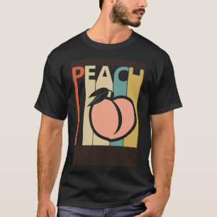 Vintager Stil Niedlich Peach Frucht T-Shirt