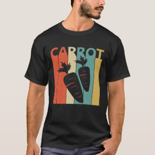 Vintager Stil Niedliche Karotten Gemüse T-Shirt