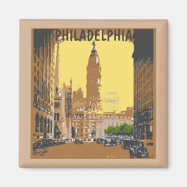 Vintager Stil Philadelphia Rathaus Magnet