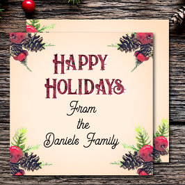 Vintager Stil Pine Cone & Berries Weihnachten