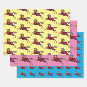 Vintager Stil Reiter Art Wrapping Craft Papier