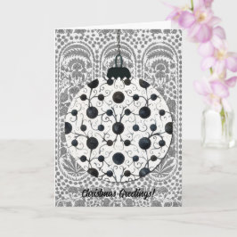 Vintager Stil Schwarz Grau Ornament Obelisk Karte