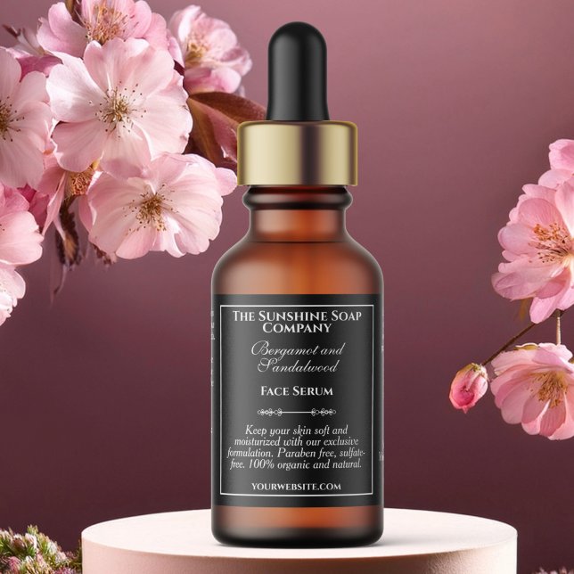 Vintager Stil Schwarzer Tropfer Flaschenetikett Adressaufkleber (Von Creator hochgeladen)