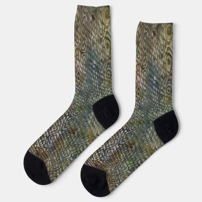 Vintager Stil Snakeskin Art Socken (Linkes Detail)