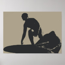Vintager Stil Surfer Poster