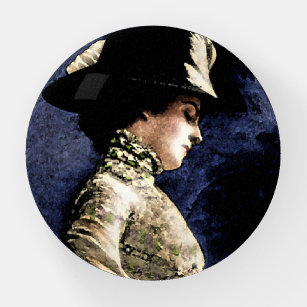 Vintager Stil traurig Viktorianische Lady Portrait Briefbeschwerer