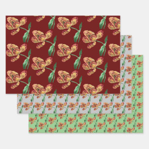 Vintager Stil Tulip Blume Wrap Craft Papier