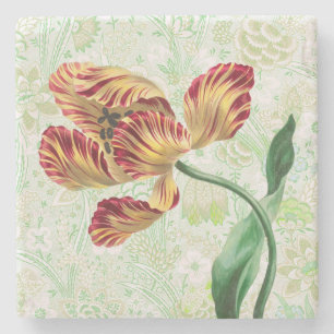 Vintager Stil Tulip Spring Blume Untersetzer
