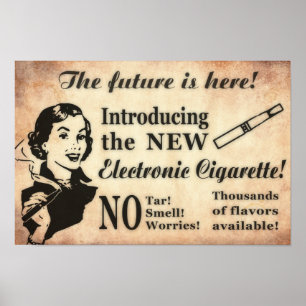 Vintager Stil Vaping Poster