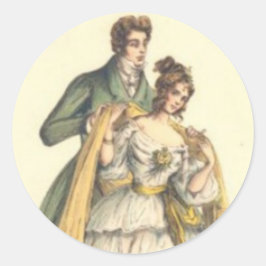 Vintager Stil Viktorianisch Erster Weihnachtsstick Runder Aufkleber