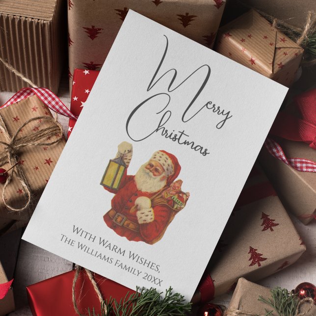 Vintager Stil Weihnachten froh (Vintage Style Santa Merry Christmas Holiday Card
)