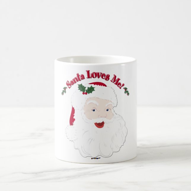 Vintager Stil Weihnachtsmann Lieben! Tasse (Mittel)