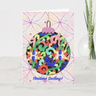 Vintager Stil Weihnachtsschmuck Rosa Kunstkarte Karte