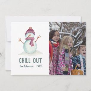 Vintager Stil Winterweihnachtsfamilie Foto Feiertagskarte