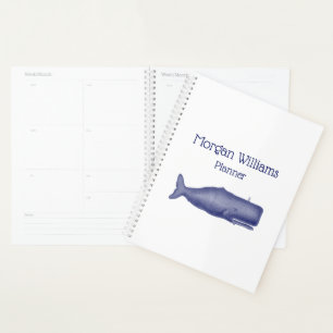 Vintager stilisierter Wal #1 N Blue aus dem 19. Ja Planer