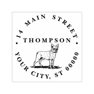 Vintager Stilistischer Bulldogge Permastempel