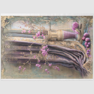 Vintager Stillleben Luxus Romantischer Blumenbaroc Seidenpapier