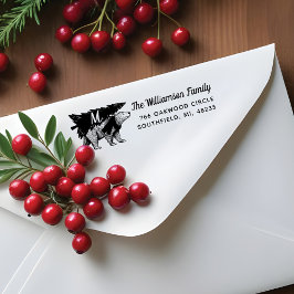 Vintager Stilstil: Bärenbaum-Liefermonogramm Gummistempel