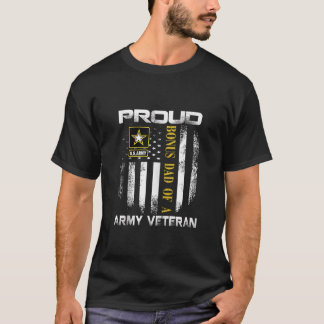Vintager, stolzer Bonus-Vater eines Armeeveteranen T-Shirt