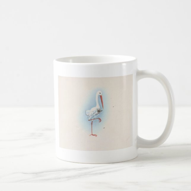 Vintager Storch Kaffeetasse (Rechts)