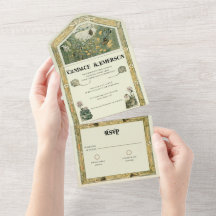 Vintager Storybook-Wald in einer Hochzeit