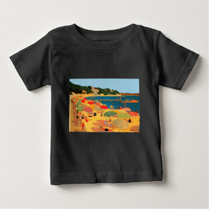 Vintager Strand an der Côte d'Azur Baby T-shirt