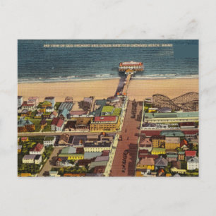 Vintager Strand in Alt-Orchard, Maine Postkarte