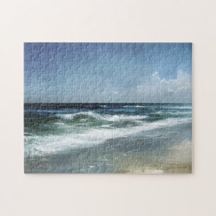 Vintager Strand Landschaftlich Landschaft Puzzle