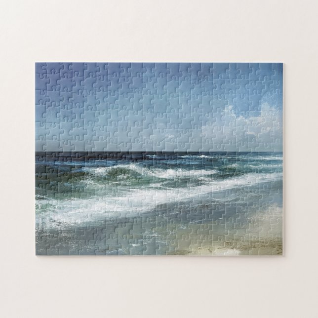 Vintager Strand Landschaftlich Landschaft Puzzle (Horizontal)