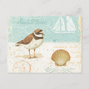 Vintager Strand Postkarte