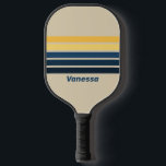 Vintager Strand Sand durch Streifen mit Namen Pickleball Schläger<br><div class="desc">Vintager Strandsand durch Striping mit dem Namen Pickleball Paddle erinnert an die warme, entspannte Energie der sonnendurchfluteten Ufer und verbindet sanfte, sanfte Töne mit subtilen Bewegungen, die jede Kundgebung mit Rhythmus verbinden. Sein fließendes Design verleiht jedem Spiel Persönlichkeit und Stil und verwandelt jeden Moment auf dem Hof in eine sanfte,...</div>