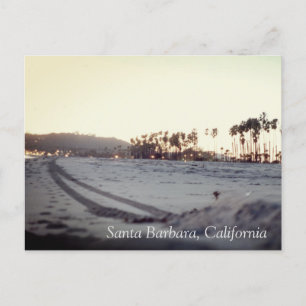 Vintager Strand Santa Barbara Postkarte