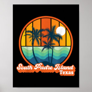 Vintager Strand South Padre Island Texas Summer 90 Poster