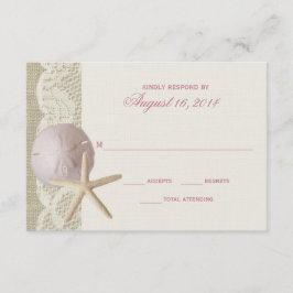 Vintager Strand und Lace Ivory UAWG RSVP Karte
