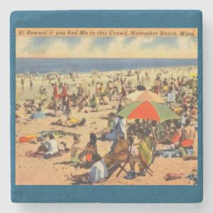 Vintager Strand von Nantasket, Massachusetts Steinuntersetzer