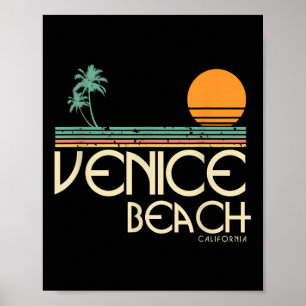Vintager Strand von Venedig Poster