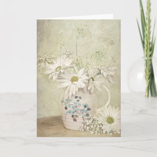 Vintager Straußbukett Karte (Vorderseite)