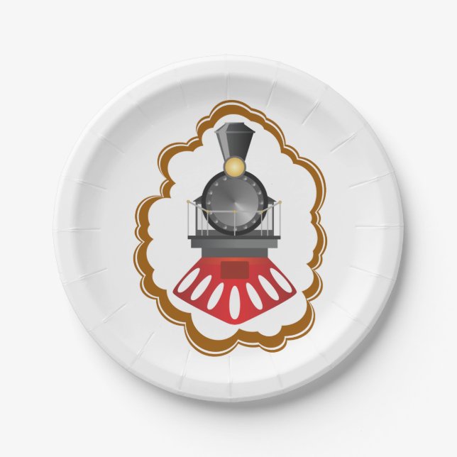 Vintager Stream Pappteller (Vorderseite)