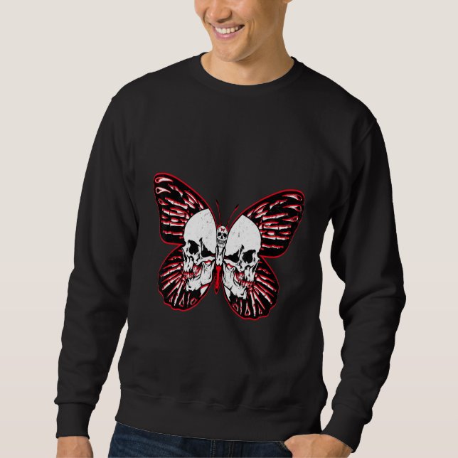 Vintager Stressgrössling-Schädelrocker B Sweatshirt (Vorderseite)