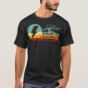 Vintager Strom im Retro-Modus wird Sie ummischen T-Shirt