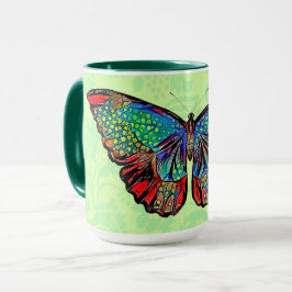 Vintager Style Butterfly Art Cup Tasse