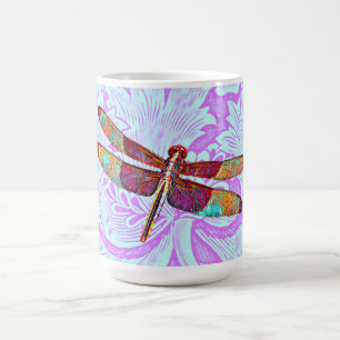 Vintager Style, farbenfroher Dragonfly-Tasse-Cup Kaffeetasse