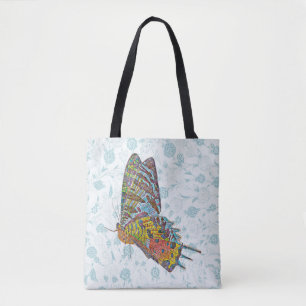 Vintager Style Flatfly Schmetterling Art Tote Tasc