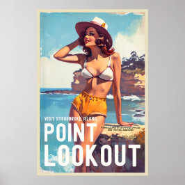 Vintager Style-Point-Lookout-Reiseplakat Poster