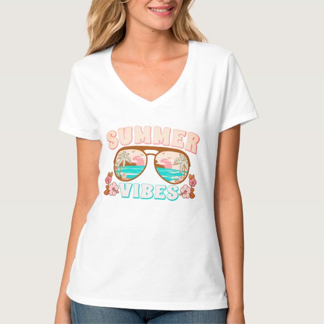 Vintager Summer Vibes T - Shirt (Vorderseite)