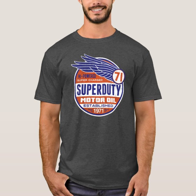 Vintager Superduty Bewegungsöl-T - Shirt (Vorderseite)