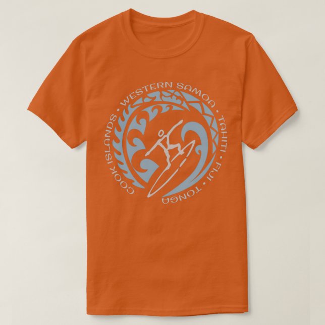 Vintager Surffffan Lover Pazifikinseln Fidschi T-Shirt (Design vorne)