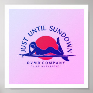 Vintager Surfshop Kunst und Technik Poster